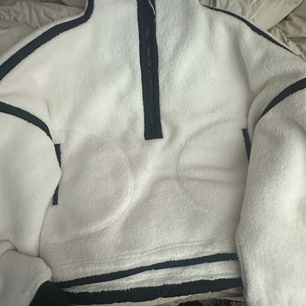 Free People Mountain High 1/2 Zip in White Combo - Picture 2 of 5